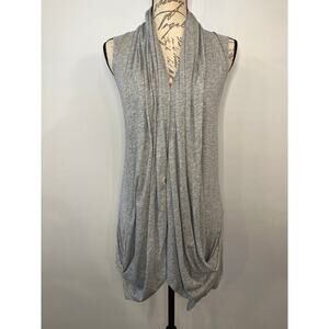 AllSaints Spitalfields Jack’s Place stretch knit waist tie layer vest UK 8/US 4